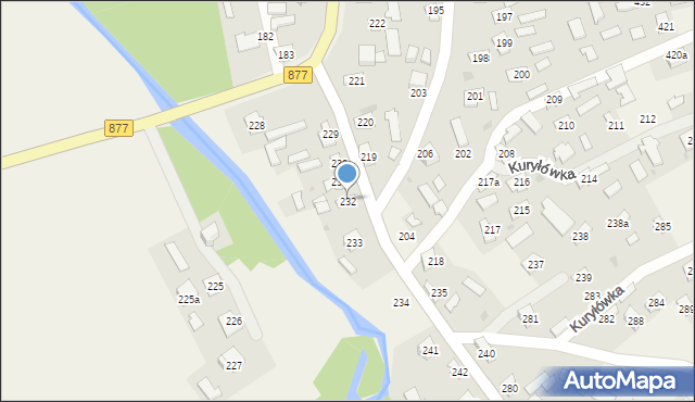 Kuryłówka, Kuryłówka, 232, mapa Kuryłówka