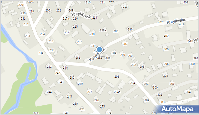 Kuryłówka, Kuryłówka, 282, mapa Kuryłówka