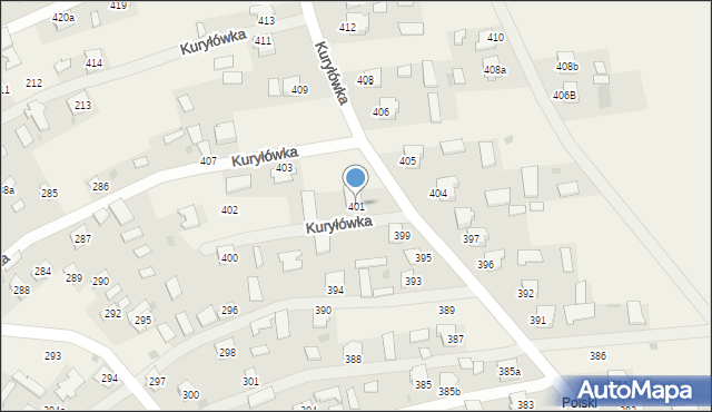 Kuryłówka, Kuryłówka, 401, mapa Kuryłówka