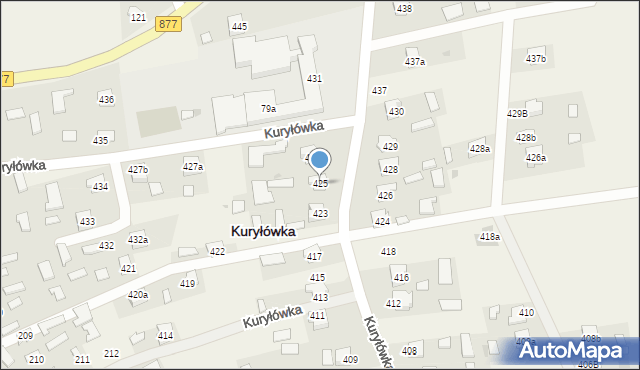 Kuryłówka, Kuryłówka, 425, mapa Kuryłówka