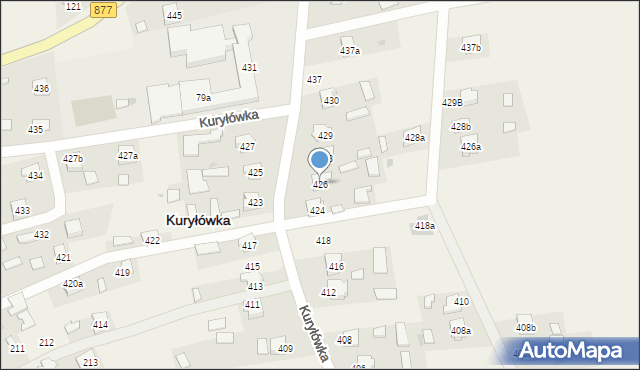 Kuryłówka, Kuryłówka, 426, mapa Kuryłówka