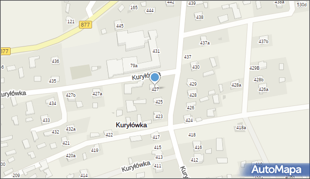 Kuryłówka, Kuryłówka, 427, mapa Kuryłówka