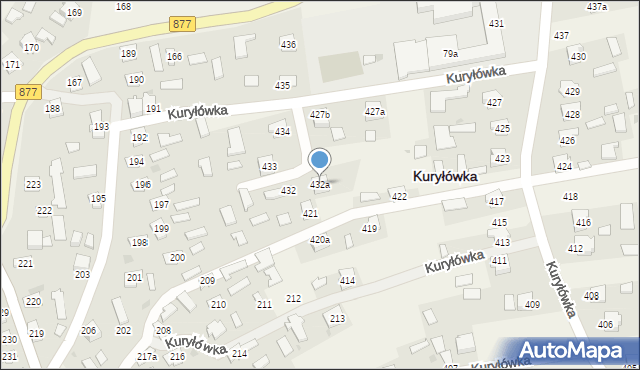 Kuryłówka, Kuryłówka, 432a, mapa Kuryłówka