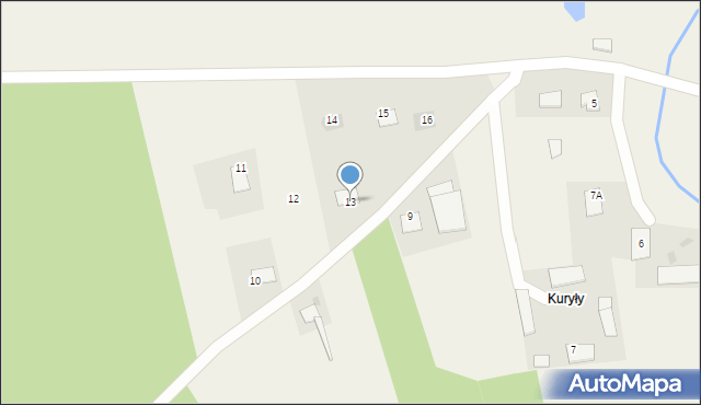 Kuryły, Kuryły, 13, mapa Kuryły