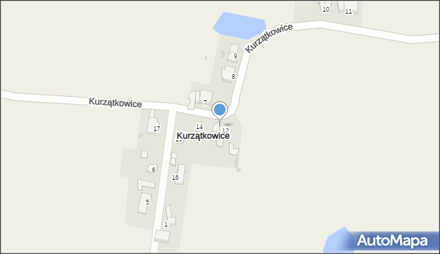 Kurzątkowice, Kurzątkowice, 13, mapa Kurzątkowice