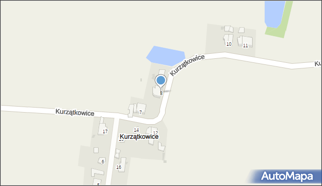 Kurzątkowice, Kurzątkowice, 8, mapa Kurzątkowice