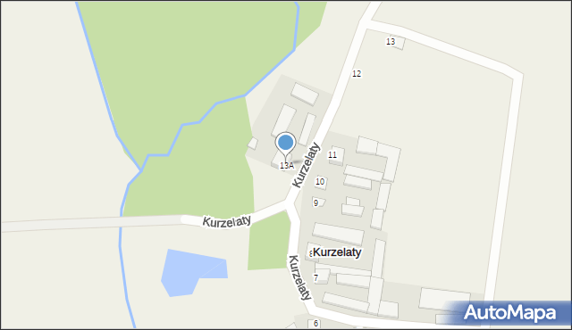 Kurzelaty, Kurzelaty, 13A, mapa Kurzelaty