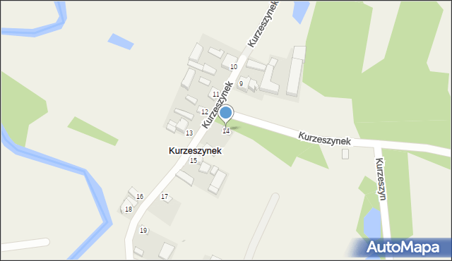 Kurzeszynek, Kurzeszynek, 14, mapa Kurzeszynek