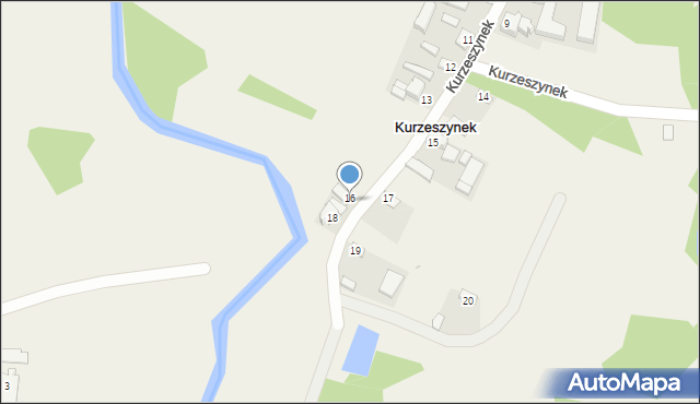 Kurzeszynek, Kurzeszynek, 16, mapa Kurzeszynek
