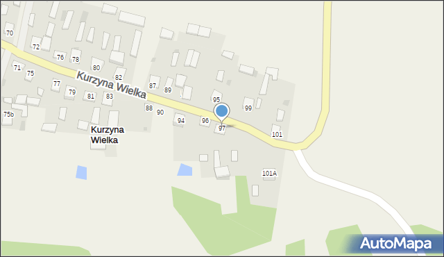 Kurzyna Średnia, Kurzyna Średnia, 97, mapa Kurzyna Średnia