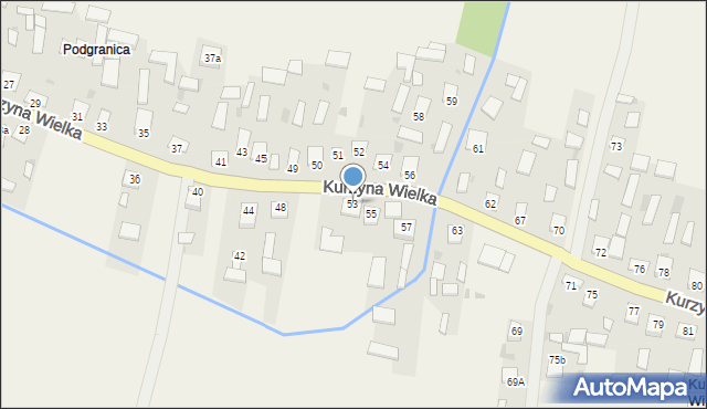 Kurzyna Wielka, Kurzyna Wielka, 53, mapa Kurzyna Wielka