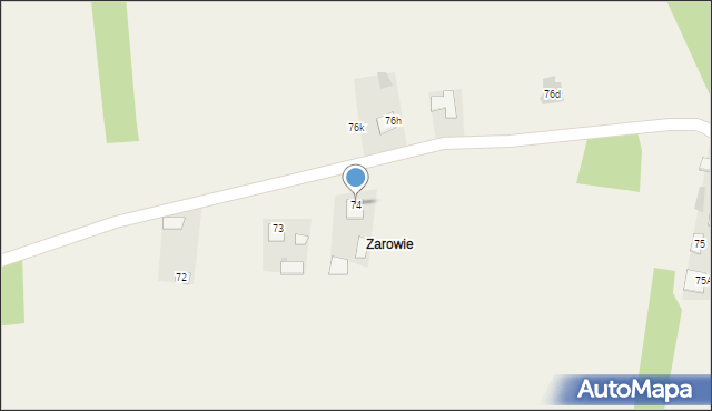Kurzyna Wielka, Kurzyna Wielka, 74, mapa Kurzyna Wielka