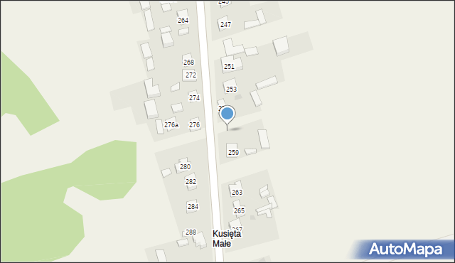 Kusięta, Kusięta, 257, mapa Kusięta