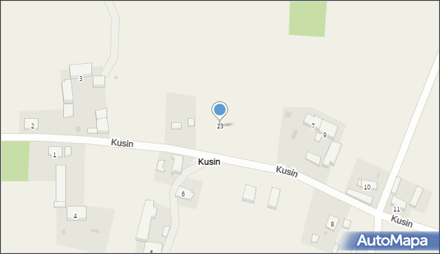 Kusin, Kusin, 13, mapa Kusin