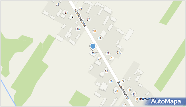 Kuskowizna, Kuskowizna, 20, mapa Kuskowizna