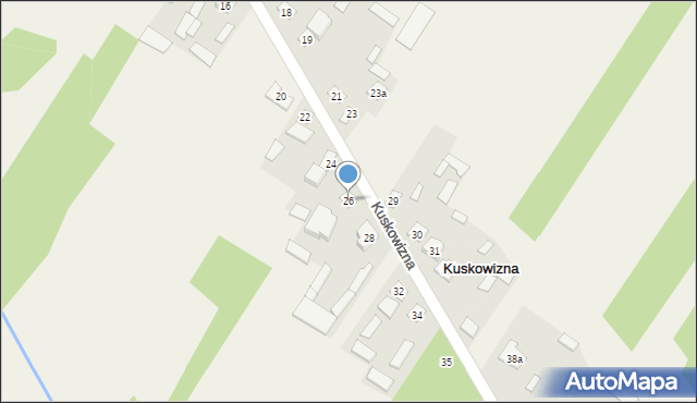 Kuskowizna, Kuskowizna, 26, mapa Kuskowizna