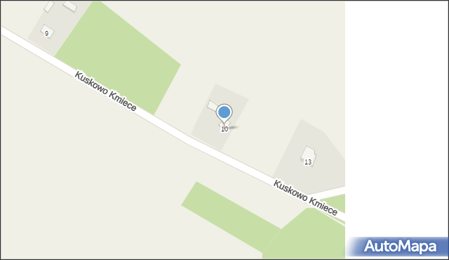 Kuskowo Kmiece, Kuskowo Kmiece, 10, mapa Kuskowo Kmiece