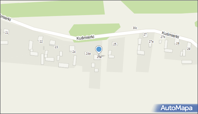 Kuśmierki, Kuśmierki, 25a, mapa Kuśmierki