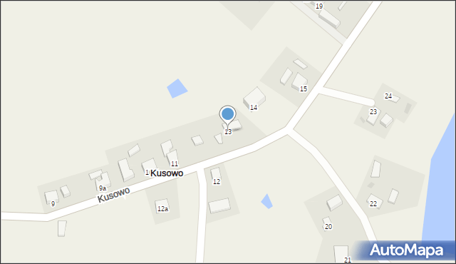 Kusowo, Kusowo, 13, mapa Kusowo