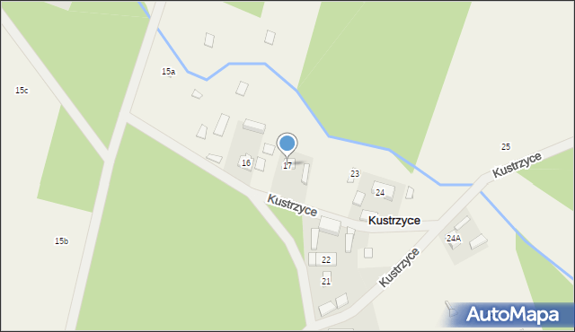 Kustrzyce, Kustrzyce, 17, mapa Kustrzyce