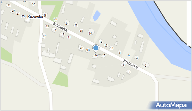 Kuzawka, Kuzawka, 9A, mapa Kuzawka