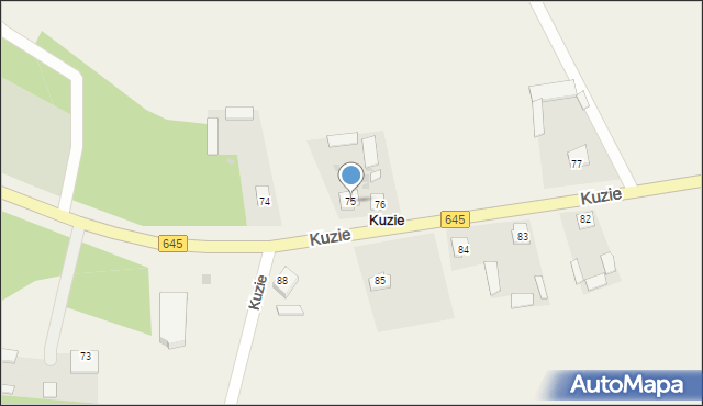 Kuzie, Kuzie, 75, mapa Kuzie