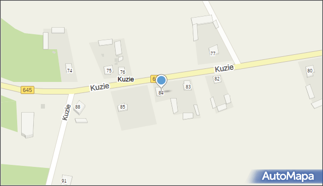 Kuzie, Kuzie, 84, mapa Kuzie