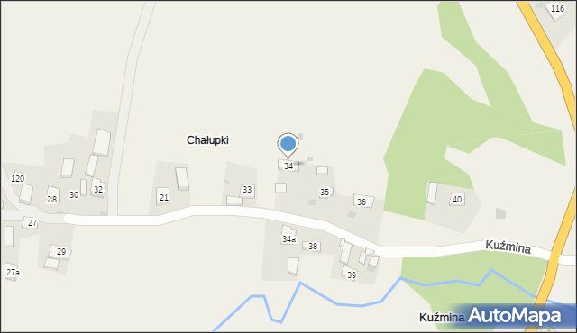 Kuźmina, Kuźmina, 34, mapa Kuźmina