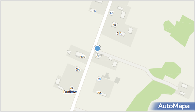 Kuźniaki, Kuźniaki, 71, mapa Kuźniaki