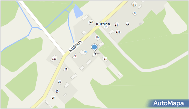 Kuźnica, Kuźnica, 18, mapa Kuźnica