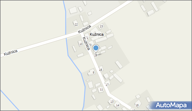 Kuźnica, Kuźnica, 19, mapa Kuźnica