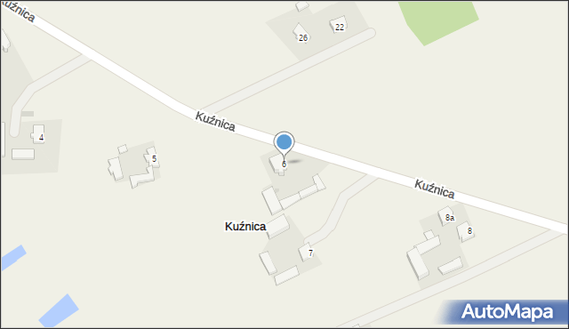 Kuźnica, Kuźnica, 6, mapa Kuźnica