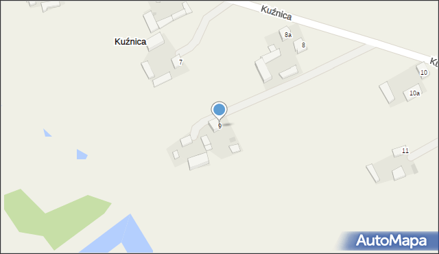 Kuźnica, Kuźnica, 9, mapa Kuźnica