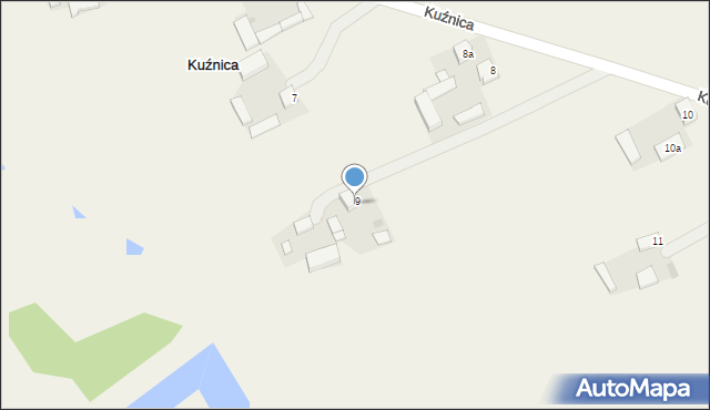 Kuźnica, Kuźnica, 9a, mapa Kuźnica