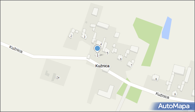 Kuźnica, Kuźnica, 1, mapa Kuźnica
