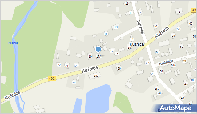 Kuźnica, Kuźnica, 17A, mapa Kuźnica