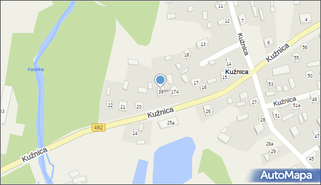 Kuźnica, Kuźnica, 19, mapa Kuźnica