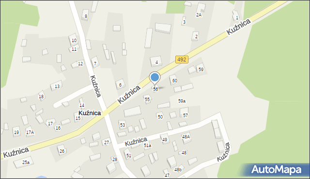 Kuźnica, Kuźnica, 56, mapa Kuźnica