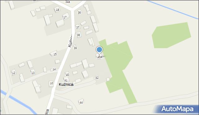 Kuźnica, Kuźnica, 40A, mapa Kuźnica