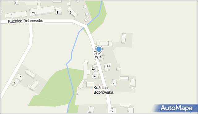 Kuźnica Bobrowska, Kuźnica Bobrowska, 11a, mapa Kuźnica Bobrowska