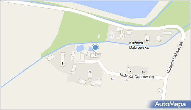 Kuźnica Dąbrowska, Kuźnica Dąbrowska, 2, mapa Kuźnica Dąbrowska