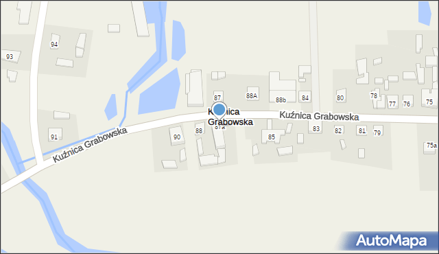 Kuźnica Grabowska, Kuźnica Grabowska, 87a, mapa Kuźnica Grabowska