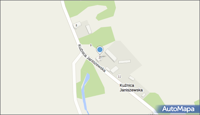 Kuźnica Janiszewska, Kuźnica Janiszewska, 10, mapa Kuźnica Janiszewska