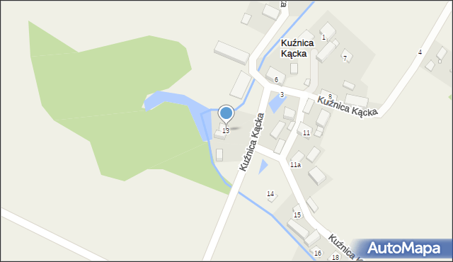 Kuźnica Kącka, Kuźnica Kącka, 13, mapa Kuźnica Kącka