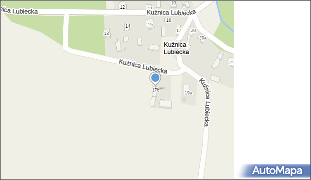 Kuźnica Lubiecka, Kuźnica Lubiecka, 17b, mapa Kuźnica Lubiecka