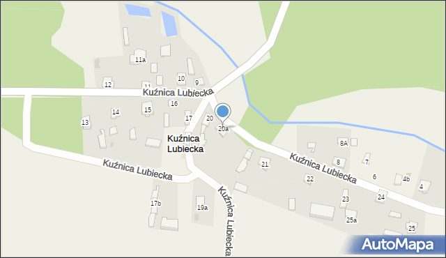 Kuźnica Lubiecka, Kuźnica Lubiecka, 20a, mapa Kuźnica Lubiecka