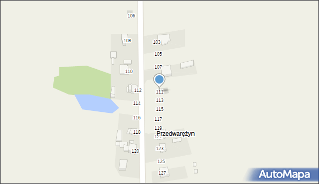 Kuźnica Piaskowa, Kuźnica Piaskowa, 111, mapa Kuźnica Piaskowa