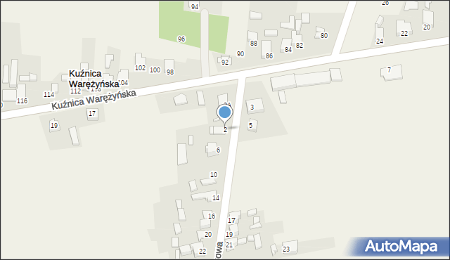 Kuźnica Piaskowa, Kuźnica Piaskowa, 2, mapa Kuźnica Piaskowa