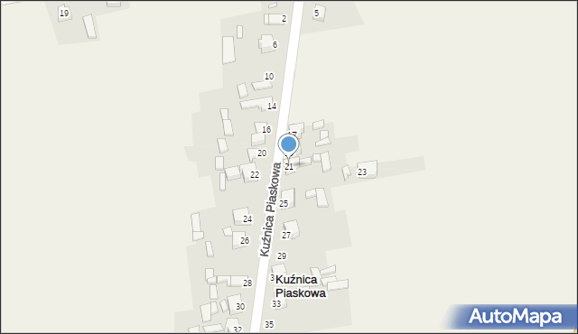 Kuźnica Piaskowa, Kuźnica Piaskowa, 21, mapa Kuźnica Piaskowa