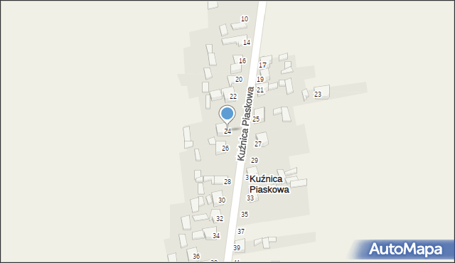 Kuźnica Piaskowa, Kuźnica Piaskowa, 24, mapa Kuźnica Piaskowa